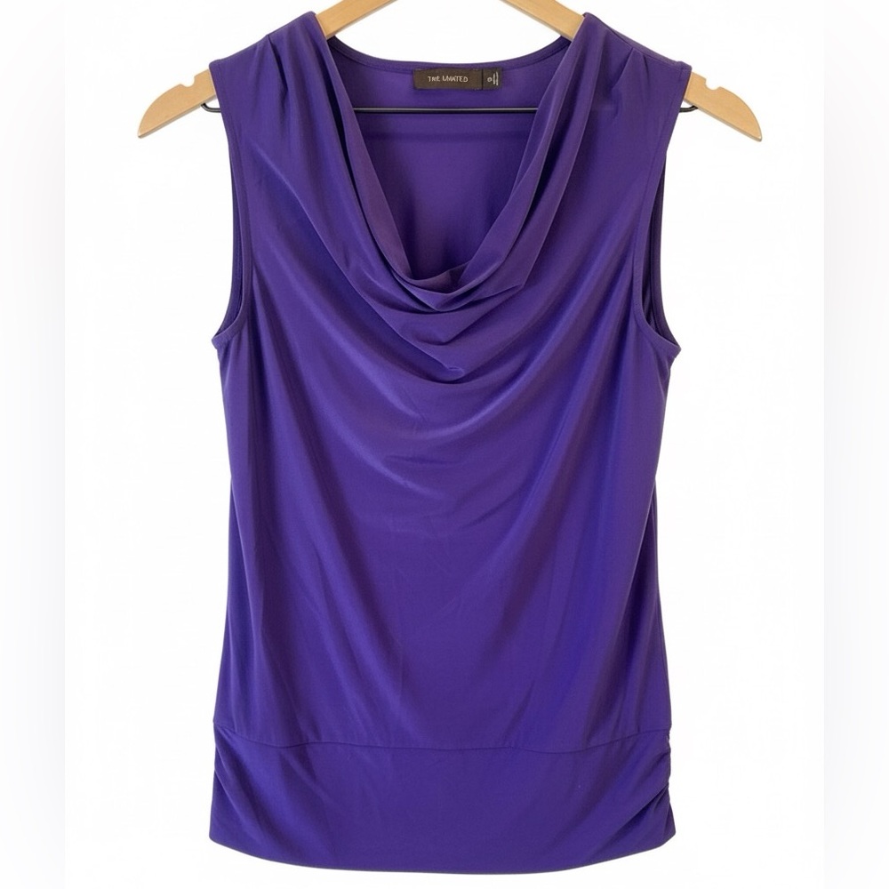 The Limited Purple Sleeveless Cowl Neck Top Women’s XS